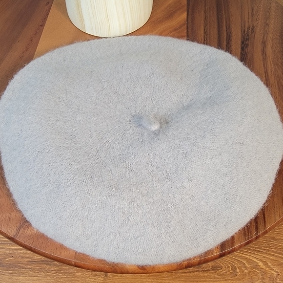 Cover Your Hair - Light Gray Wool Blend Beret Cap Hat Women's One Size - Picture 11 of 12